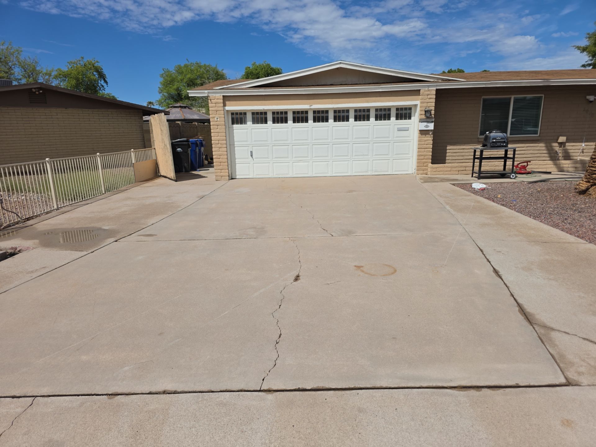 Arizona residential driveway after Clean Surface cleaning and stain treatment