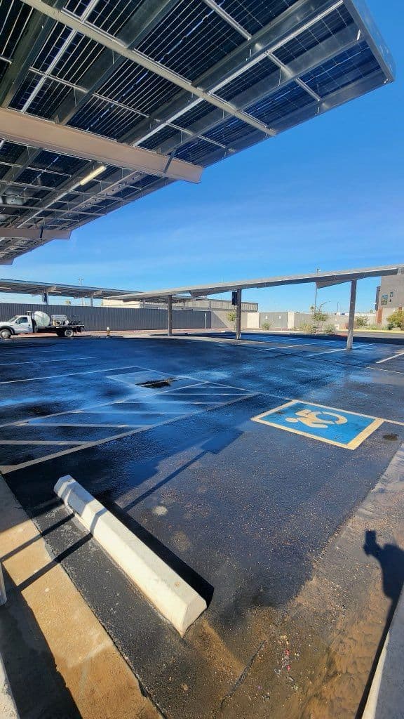 Phoenix Parking Lot Revitalized with Expert Cleaning
